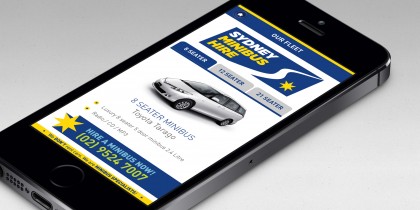 Sydney Minibus Hire <span></br>Website Design</span>